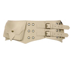 Vintage Big Pockets Pu Leather Belt Y2K Trouser Decorative Waistband-Belts-Arimonz-WHITE-Arimonz