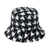 Vintage Faux Fur Bucket Hat Stylish Women’s Hat in Various Designs-Bucket Hats-Arimonz-Bir 1-One Size 22in-Arimonz