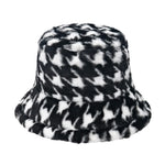 Vintage Faux Fur Bucket Hat Stylish Women’s Hat in Various Designs-Bucket Hats-Arimonz-Bir 1-One Size 22in-Arimonz