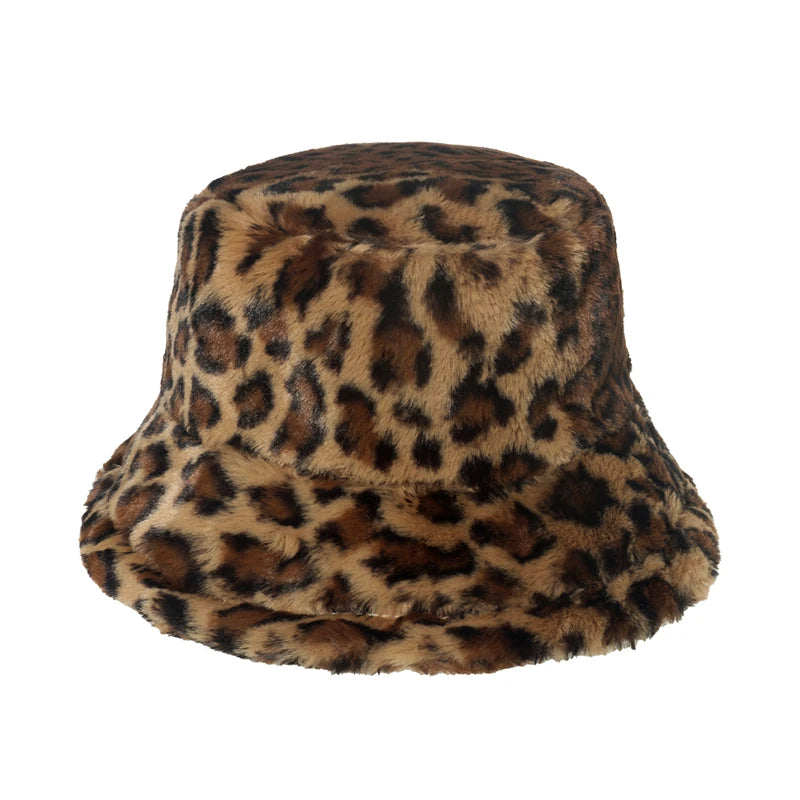 Vintage Faux Fur Bucket Hat Stylish Women’s Hat in Various Designs-Bucket Hats-Arimonz-Gleo 4-One Size 22in-Arimonz