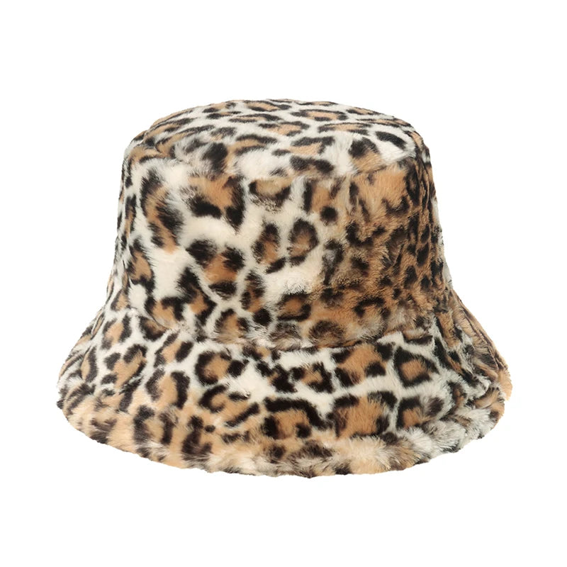 Vintage Faux Fur Bucket Hat Stylish Women’s Hat in Various Designs-Bucket Hats-Arimonz-Gleo 5-One Size 22in-Arimonz