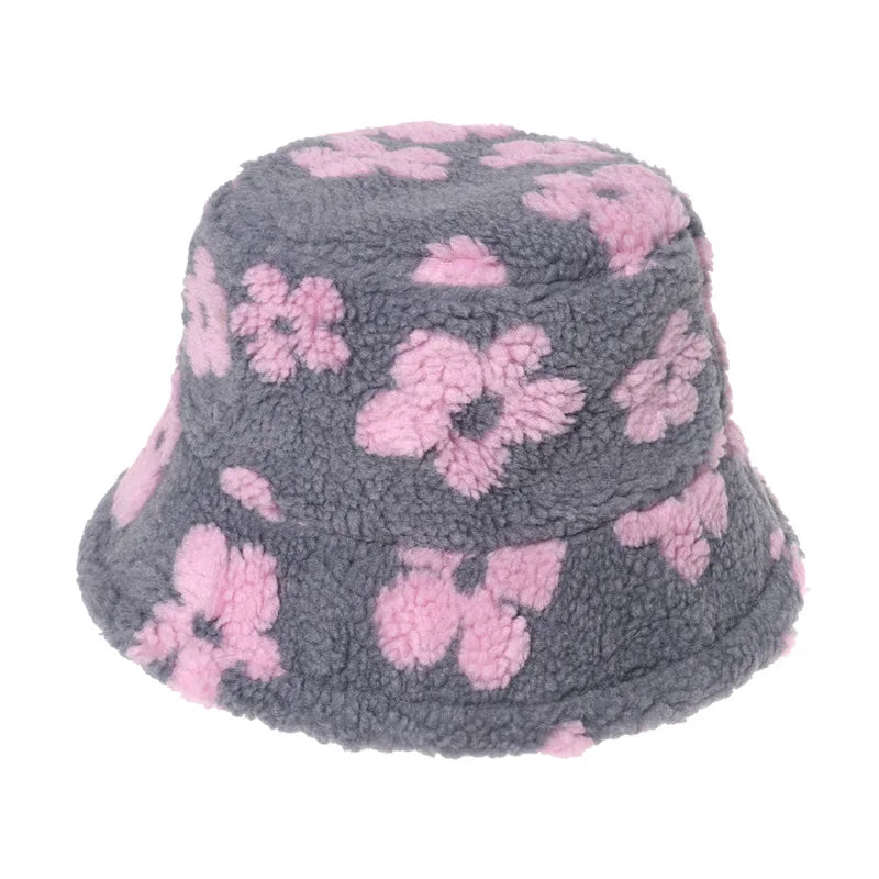 Vintage Faux Fur Bucket Hat Stylish Women’s Hat in Various Designs-Bucket Hats-Arimonz-HUA 2-One Size 22in-Arimonz