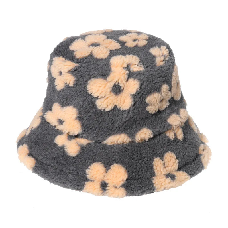 Vintage Faux Fur Bucket Hat Stylish Women’s Hat in Various Designs-Bucket Hats-Arimonz-HUA 3-One Size 22in-Arimonz