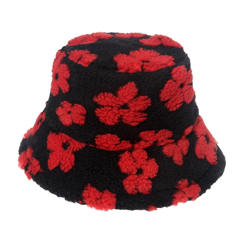 Vintage Faux Fur Bucket Hat Stylish Women’s Hat in Various Designs-Bucket Hats-Arimonz-HUA 4-One Size 22in-Arimonz