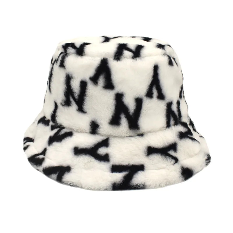 Vintage Faux Fur Bucket Hat Stylish Women’s Hat in Various Designs-Bucket Hats-Arimonz-N 1-One Size 22in-Arimonz