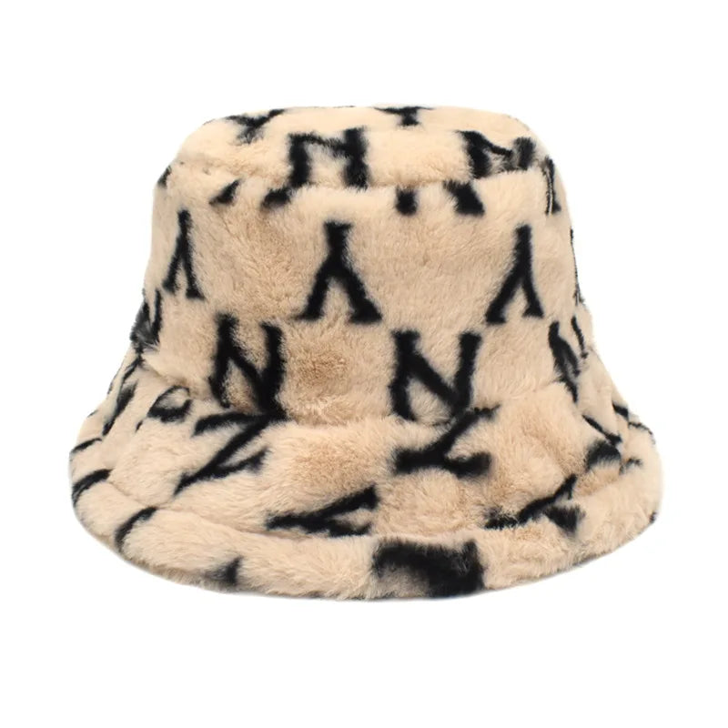 Vintage Faux Fur Bucket Hat Stylish Women’s Hat in Various Designs-Bucket Hats-Arimonz-N 4-One Size 22in-Arimonz