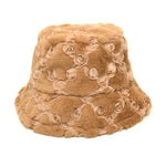 Vintage Faux Fur Bucket Hat Stylish Women’s Hat in Various Designs-Bucket Hats-Arimonz-Rose 2-One Size 22in-Arimonz