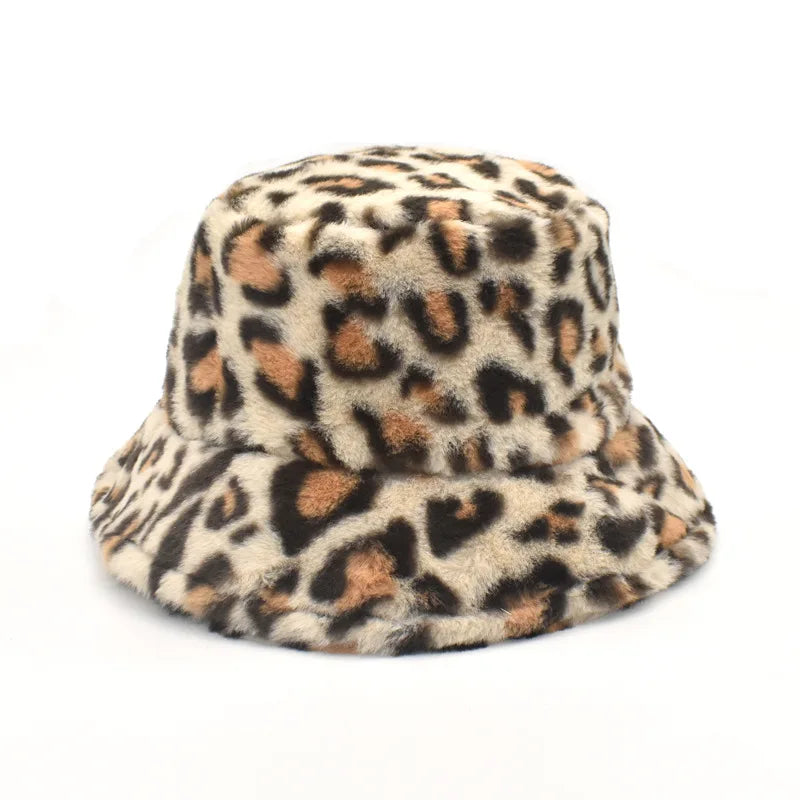 Vintage Faux Fur Bucket Hat Stylish Women’s Hat in Various Designs-Bucket Hats-Arimonz-Sleo 2-One Size 22in-Arimonz