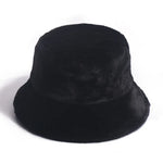 Vintage Faux Fur Bucket Hat Stylish Women’s Hat in Various Designs-Bucket Hats-Arimonz-Solid 1-One Size 22in-Arimonz