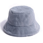 Vintage Faux Fur Bucket Hat Stylish Women’s Hat in Various Designs-Bucket Hats-Arimonz-Solid 4-One Size 22in-Arimonz