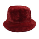 Vintage Faux Fur Bucket Hat Stylish Women’s Hat in Various Designs-Bucket Hats-Arimonz-Solid 9-One Size 22in-Arimonz