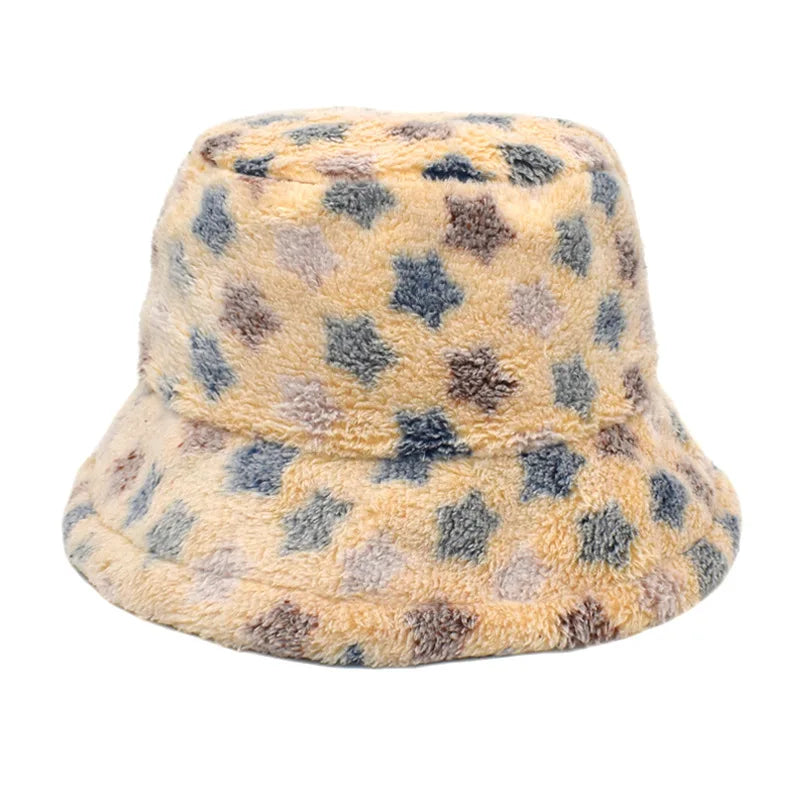 Vintage Faux Fur Bucket Hat Stylish Women’s Hat in Various Designs-Bucket Hats-Arimonz-Stra 2-One Size 22in-Arimonz