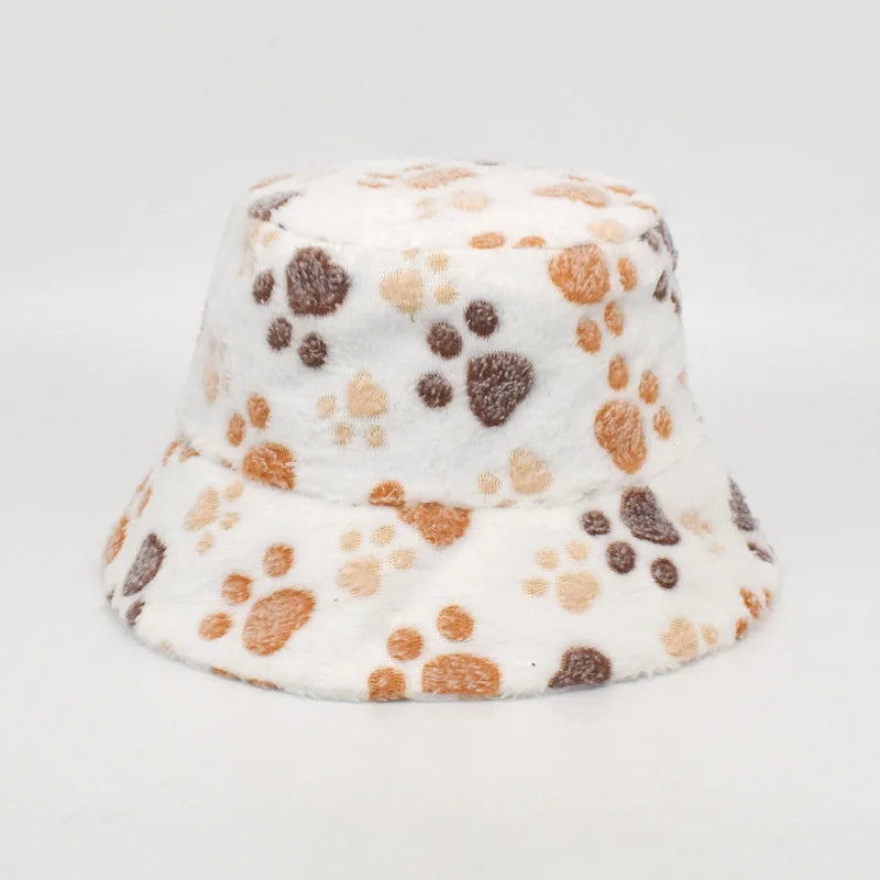 Vintage Faux Fur Bucket Hat Stylish Women’s Hat in Various Designs-Bucket Hats-Arimonz-Zhua 1-One Size 22in-Arimonz