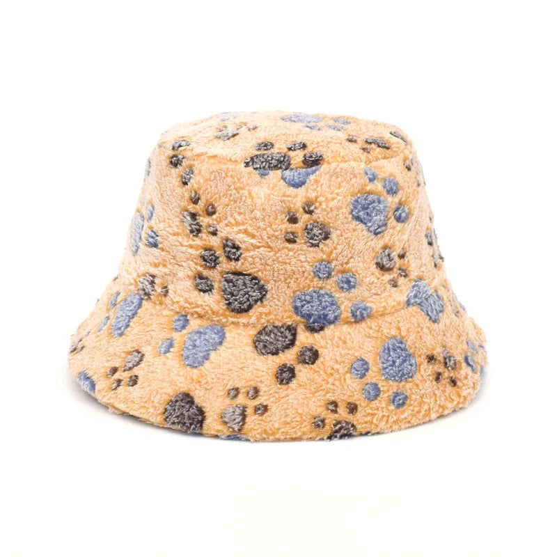 Vintage Faux Fur Bucket Hat Stylish Women’s Hat in Various Designs-Bucket Hats-Arimonz-Zhua 3-One Size 22in-Arimonz