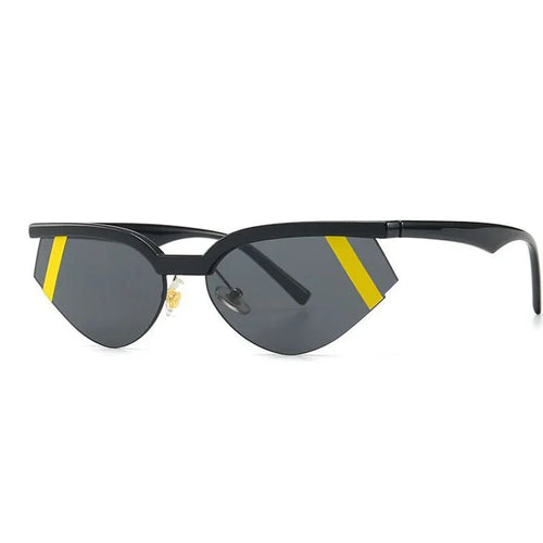 Vintage Futuristic Small Cat Eye Sunglasses Fashion Sun Shades UV400-Sunglasses-Arimonz-Arimonz