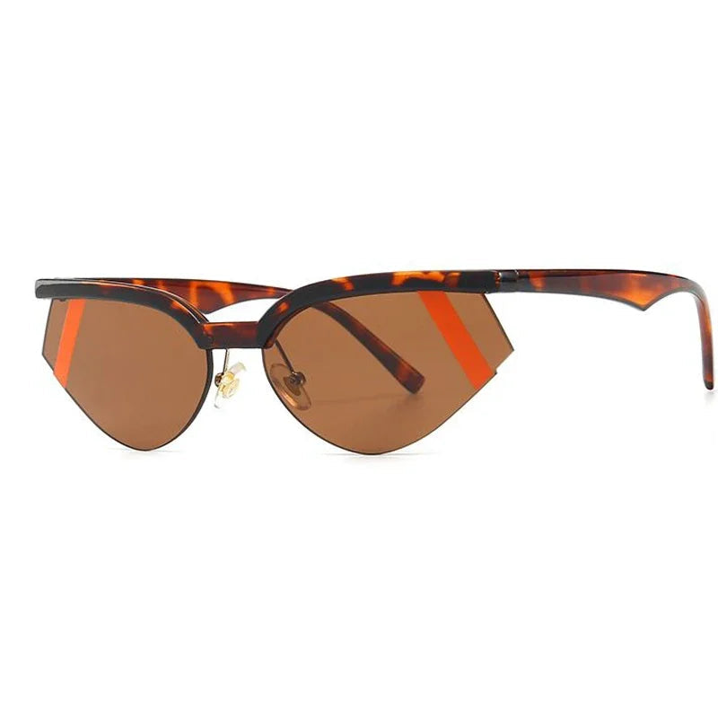 Vintage Futuristic Small Cat Eye Sunglasses Fashion Sun Shades UV400-Sunglasses-Arimonz-Arimonz