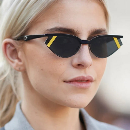 Vintage Futuristic Small Cat Eye Sunglasses Fashion Sun Shades UV400-Sunglasses-Arimonz-Arimonz