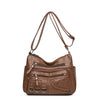 Vintage Leather Women Bag Design Multi-pocket Crossbody Shoulder Bags-Handbags-Arimonz-Brown-Arimonz