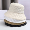 Vintage Plaid Bucket Hat Ultra Light Down Cotton Panama Winter Cap-Bucket Hats-Arimonz-Arimonz