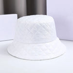 Vintage Plaid Bucket Hat Ultra Light Down Cotton Panama Winter Cap-Bucket Hats-Arimonz-Arimonz