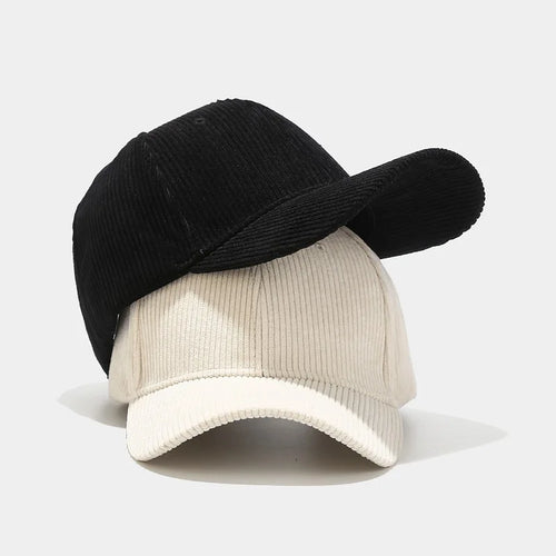 Vintage Solid Corduroy Baseball Cap Adjustable Snapback Outdoor Hat-Women's Caps-Arimonz-Arimonz