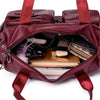 Vintage Style Shoulder Bag for Women PU Leather Big Casual Tote Handbag-Handbags-Arimonz-Arimonz
