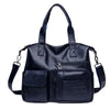Vintage Style Shoulder Bag for Women PU Leather Big Casual Tote Handbag-Handbags-Arimonz-Arimonz