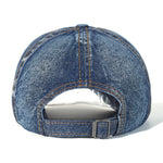 Vintage Washed Cotton Baseball Cap Women Denim Dad Hat Adjustable Cap-Women's Caps-Arimonz-Arimonz