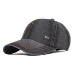 Vintage Washed Cotton Baseball Cap Women Denim Dad Hat Adjustable Cap-Women's Caps-Arimonz-Black-One Size-Arimonz