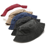Vintage Washed Denim Bucket Hat Cotton Panama Hip Hop Bob Cap-Bucket Hats-Arimonz-Arimonz
