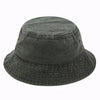 Vintage Washed Denim Bucket Hat Cotton Panama Hip Hop Bob Cap-Bucket Hats-Arimonz-Army green-21-22in-Arimonz
