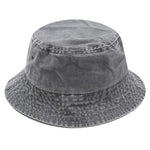 Vintage Washed Denim Bucket Hat Cotton Panama Hip Hop Bob Cap-Bucket Hats-Arimonz-Gray-21-22in-Arimonz
