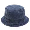 Vintage Washed Denim Bucket Hat Cotton Panama Hip Hop Bob Cap-Bucket Hats-Arimonz-Navy-21-22in-Arimonz