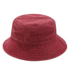 Vintage Washed Denim Bucket Hat Cotton Panama Hip Hop Bob Cap-Bucket Hats-Arimonz-Red-21-22in-Arimonz