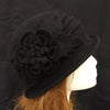 Vintage Wool Beret Hat with Flower Knitting Autumn and Winter Warm Hat-Hats-Arimonz-Arimonz