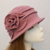 Vintage Wool Beret Hat with Flower Knitting Autumn and Winter Warm Hat-Hats-Arimonz-Arimonz