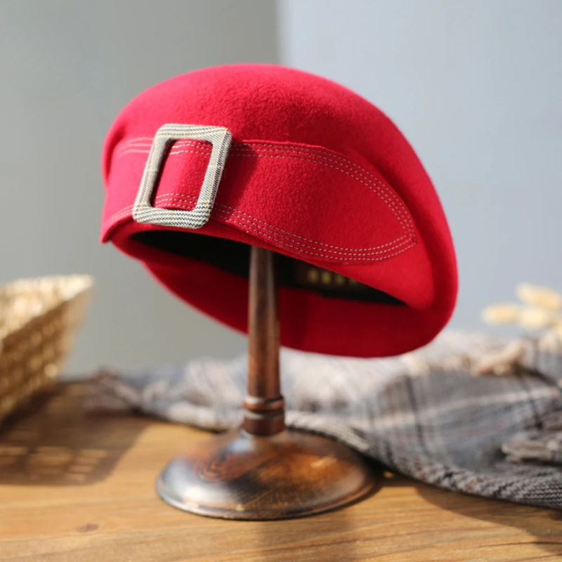 Vintage Wool Felt Cloche Hat Wide Brim Bowler Fedora with Bow Cap-Hats-Arimonz-Arimonz