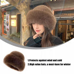 Warm Hat Casual Plush Fluffy Plush Cap Versatile Solid Polyester Hat-Winter Hats-Arimonz-Arimonz