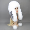 Warm Luxury Natural Fox Fur Hat Fashion Fluffy Rex Rabbit Fur Cap-Winter Hats-Arimonz-Arimonz