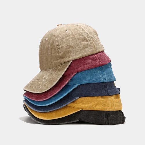 Washed Cotton Baseball Cap Women Casual Adjustable Snapback Trucker Hat-Women's Caps-Arimonz-Arimonz