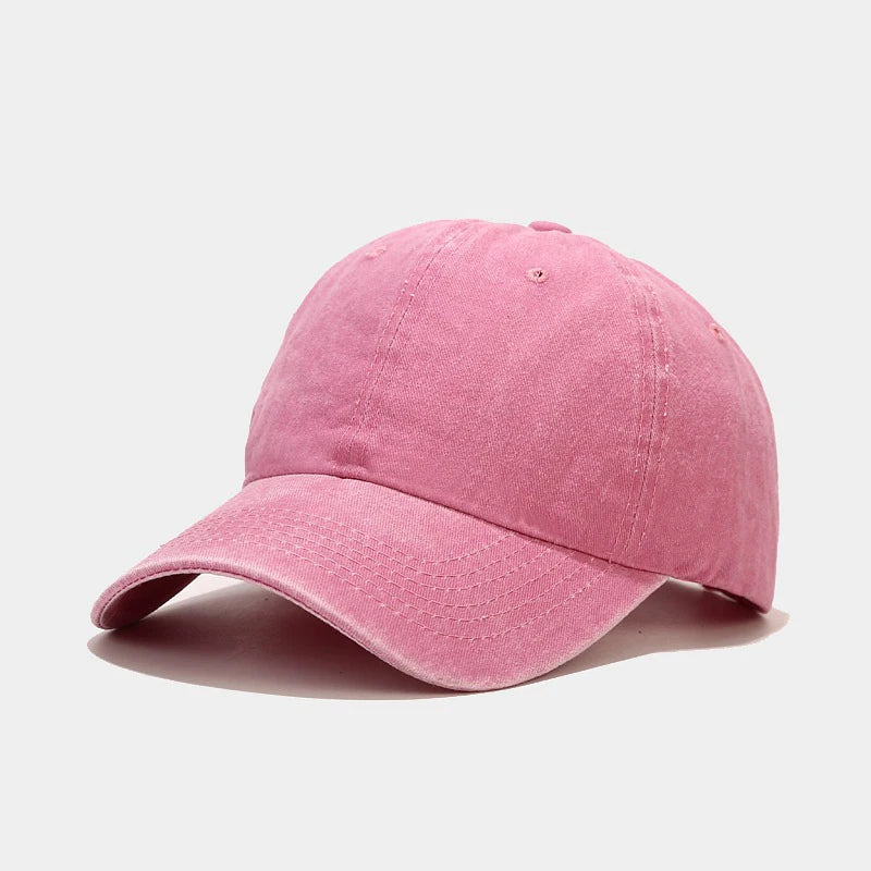 Washed Cotton Baseball Cap Women Casual Adjustable Snapback Trucker Hat-Women's Caps-Arimonz-Arimonz