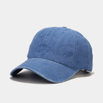 Washed Cotton Baseball Cap Women Casual Adjustable Snapback Trucker Hat-Women's Caps-Arimonz-blue-head 55-60cm (22-24 inches)-Arimonz