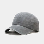 Washed Cotton Baseball Cap Women Casual Adjustable Snapback Trucker Hat-Women's Caps-Arimonz-gray-head 55-60cm (22-24 inches)-Arimonz