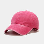 Washed Cotton Baseball Cap Women Casual Adjustable Snapback Trucker Hat-Women's Caps-Arimonz-rose red-head 55-60cm (22-24 inches)-Arimonz