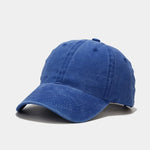 Washed Cotton Baseball Cap Women Casual Adjustable Snapback Trucker Hat-Women's Caps-Arimonz-sapphire-head 55-60cm (22-24 inches)-Arimonz
