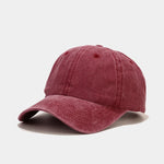 Washed Cotton Baseball Cap Women Casual Adjustable Snapback Trucker Hat-Women's Caps-Arimonz-wine red-head 55-60cm (22-24 inches)-Arimonz