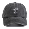 Washed Cotton Coconut Tree Embroidery Vintage Baseball Snapback Cap-Women's Caps-Arimonz-Arimonz