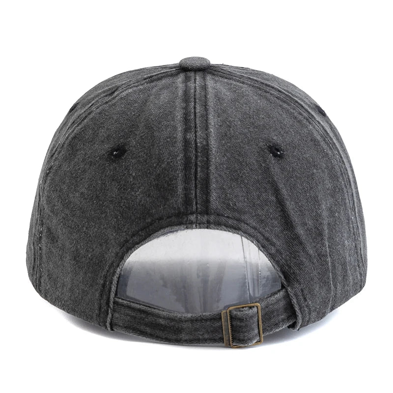 Washed Cotton Coconut Tree Embroidery Vintage Baseball Snapback Cap-Women's Caps-Arimonz-Arimonz