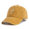 Washed Cotton Coconut Tree Embroidery Vintage Baseball Snapback Cap-Women's Caps-Arimonz-Yellow-22-23in-Arimonz