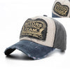 Washed Cotton Damage Baseball Cap Motor Snapback Hat Hip Hop Dad Hats-Women's Caps-Arimonz-Arimonz